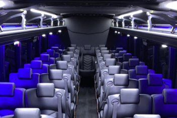Council Bluffs Charter Bus Interior
