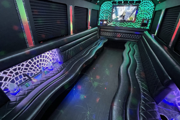 Council Bluffs Limo Bus Interior