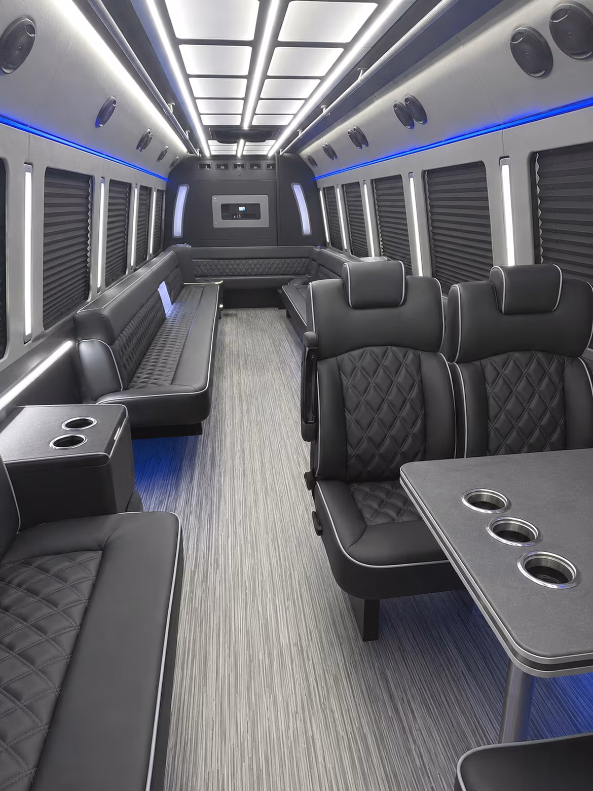 council bluffs 25 passenger party bus inside