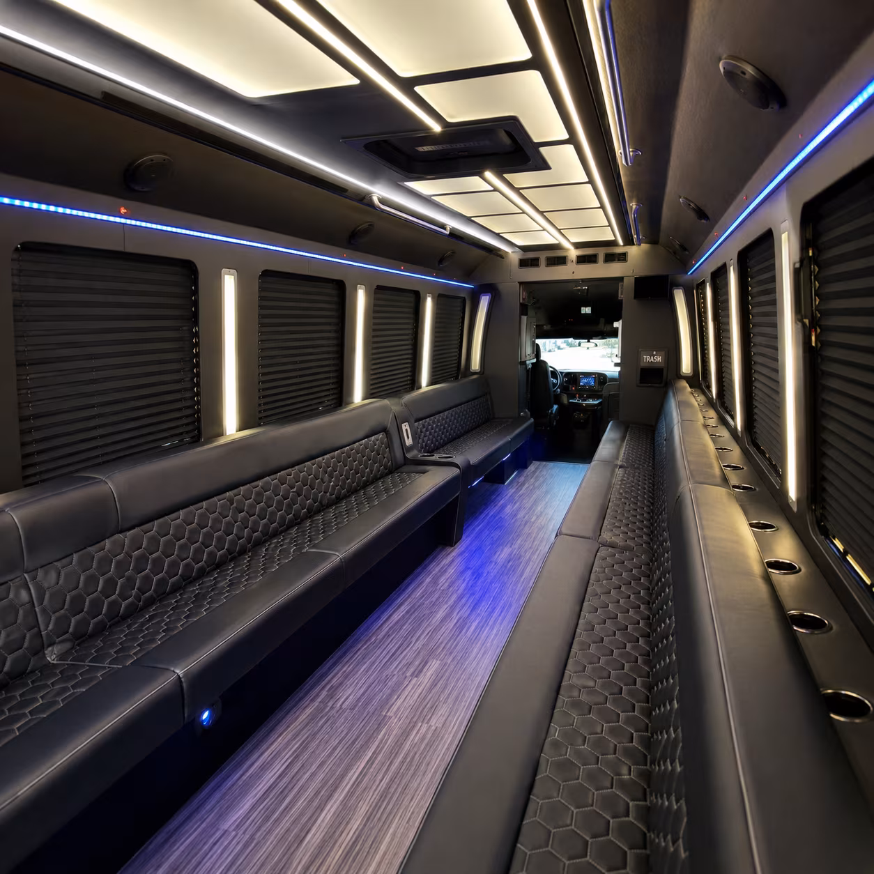 council bluffs party bus rental interior